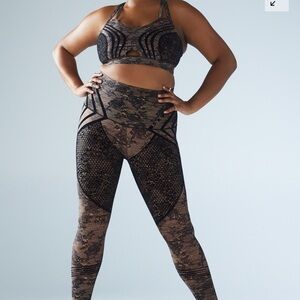 Pinkish tan lace Savage X Fenty Leggings